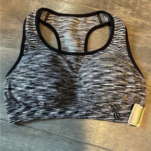 Dry-Wik Black and White Space Dye Sports Bra Size 32C/34B